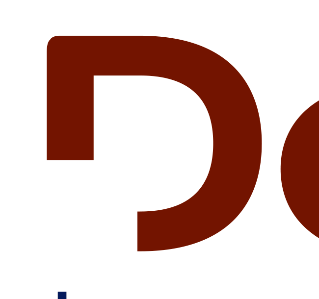 Ampliação do corte no D inicial do logo